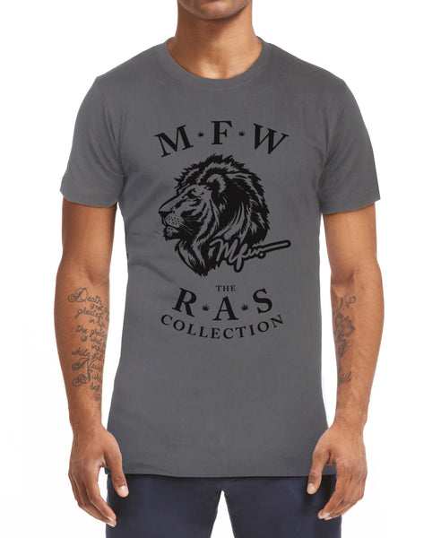 RAS Iconic Lion Head T-Shirt - Asphalt